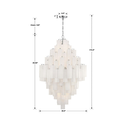 Addis Chandelier - line drawing.