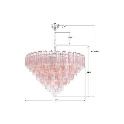 Addis Geometric Chandelier - line drawing.