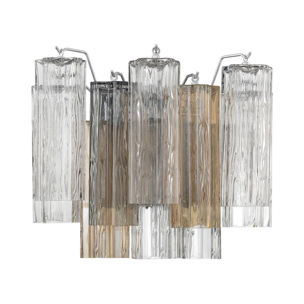 Addis Wall Light in Polished Chrome/Autumn (11.75-Inch).