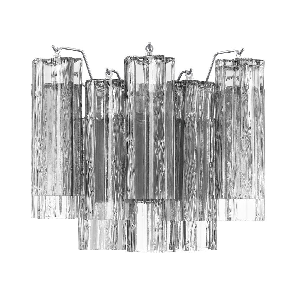 Addis Wall Light in Polished Chrome/Smoke (11.75-Inch).