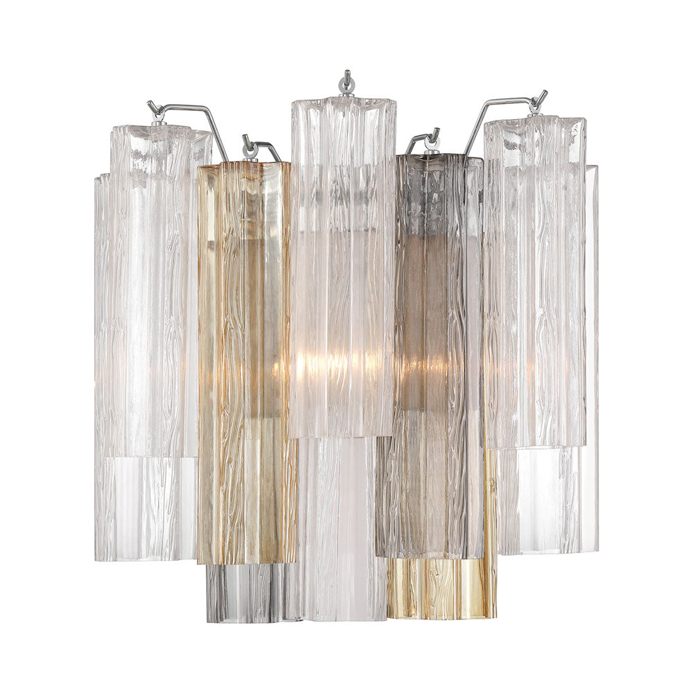 Addis Wall Light in Polished Chrome/Autumn (14.5-Inch).