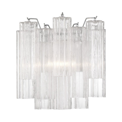 Addis Wall Light in Polished Chrome/Clear (14.5-Inch).