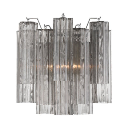 Addis Wall Light in Polished Chrome/Smoke (14.5-Inch).