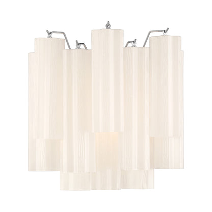 Addis Wall Light in Polished Chrome/White (14.5-Inch).