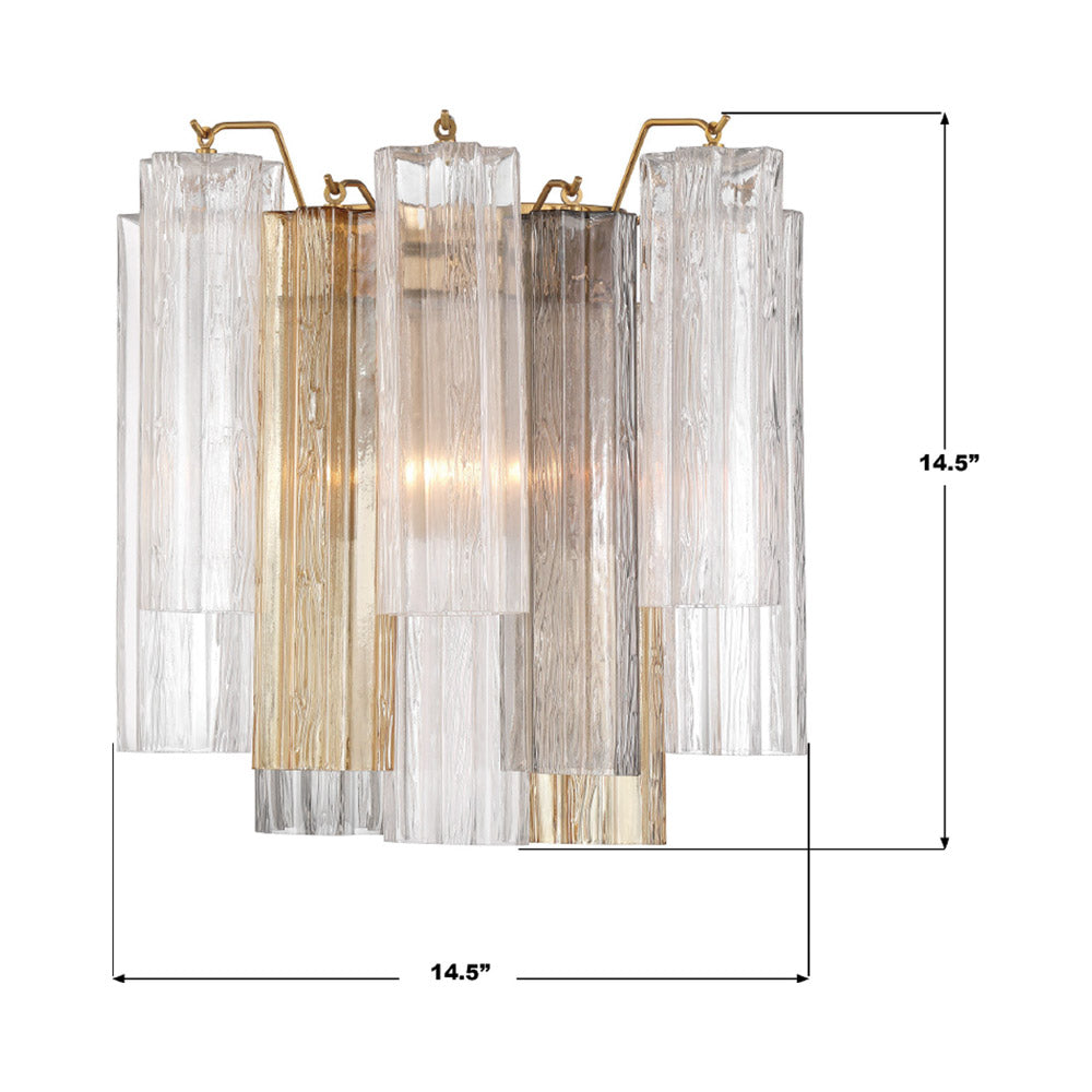Addis Wall Light - line drawing.