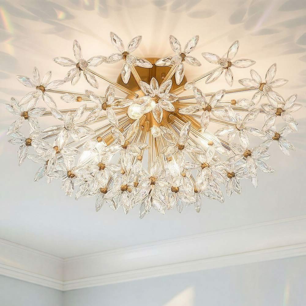 Adley Semi Flush Mount Ceiling Light in Detail.