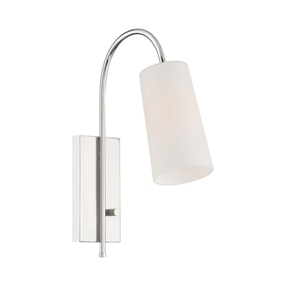 Alexa Wall Light in Polished Nickel.