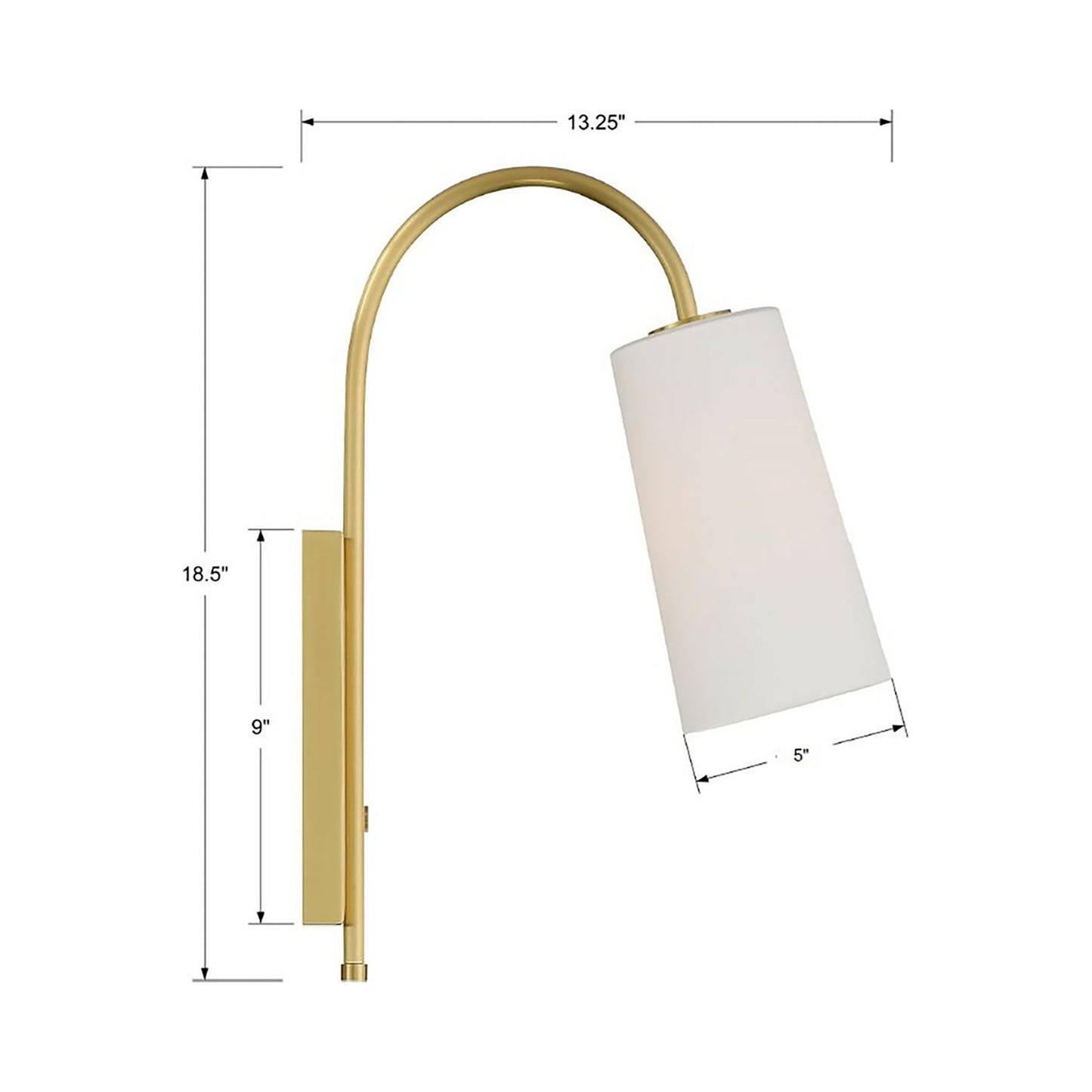 Alexa Wall Light - line drawing.