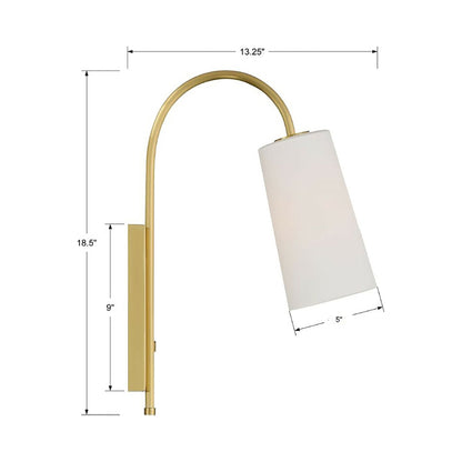 Alexa Wall Light - line drawing.
