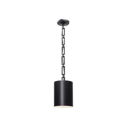 Alston Pendant Light in Matte Black/White (Small).