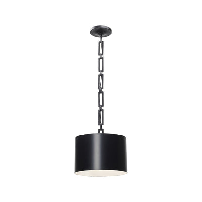 Alston Pendant Light in Matte Black/White (Medium).