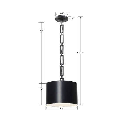 Alston Pendant Light - line drawing.