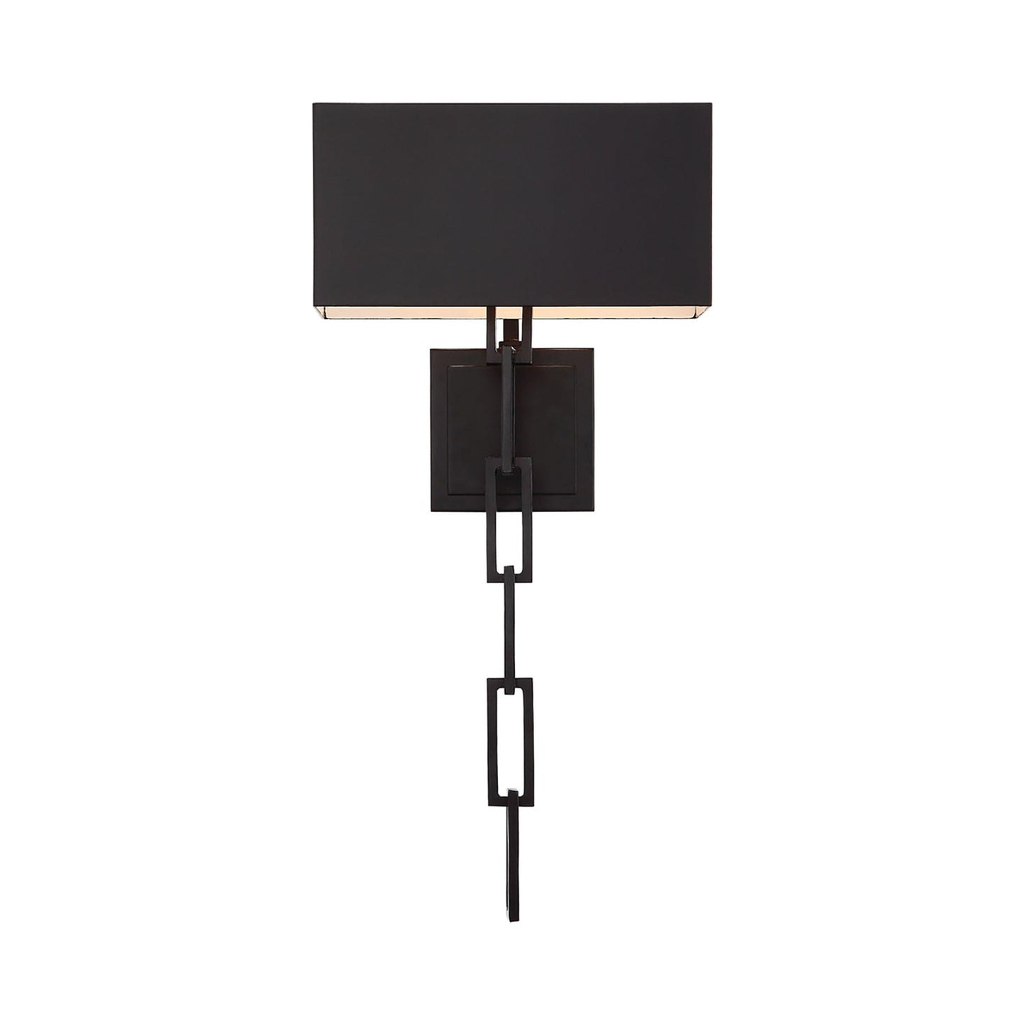 Alston Wall Light in Matte Black/White.