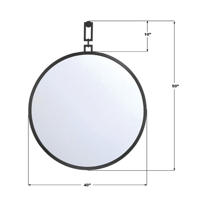 Alston Wall Mirror - line drawing.