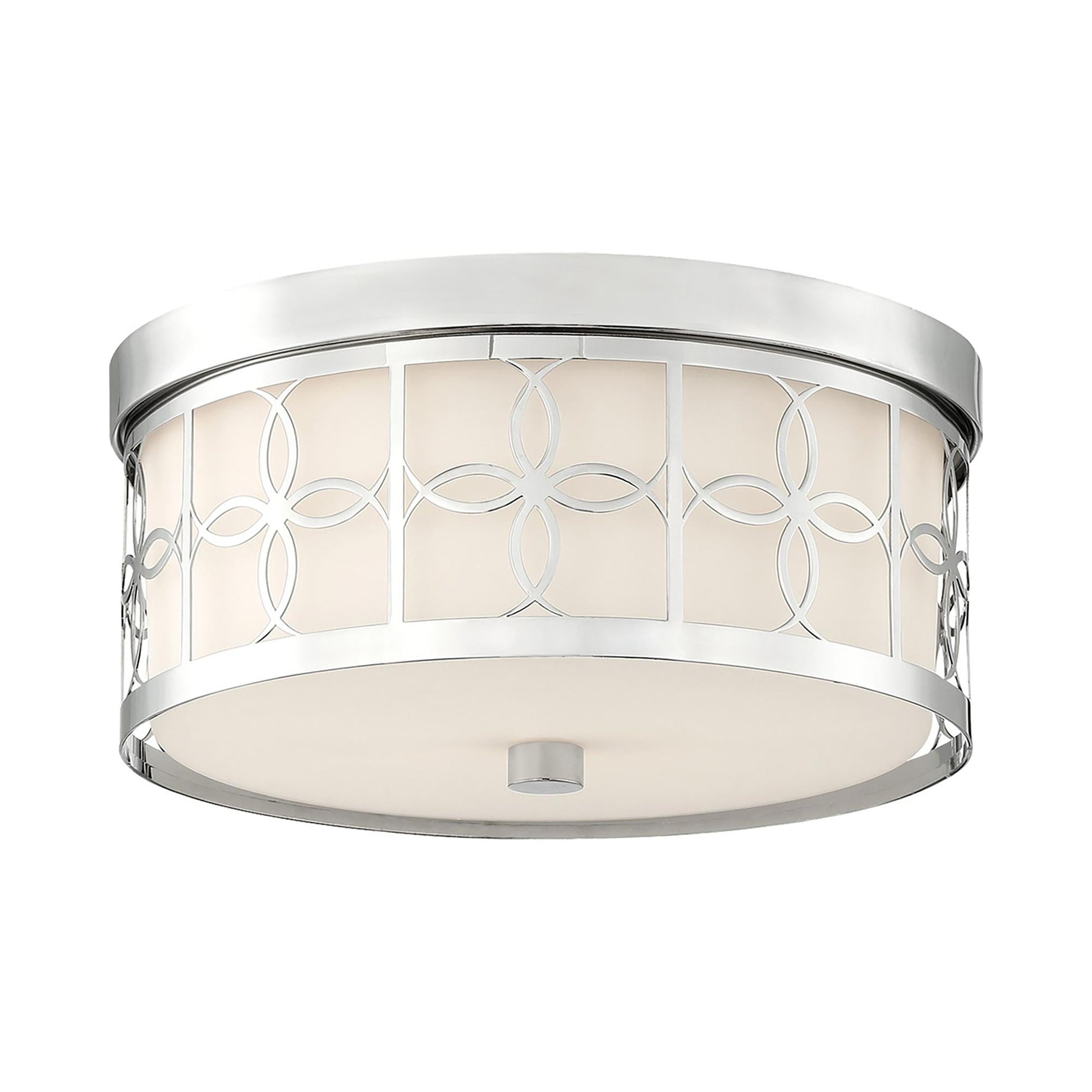 Anniversary Flush Mount Ceiling Light in Polished Nickel.