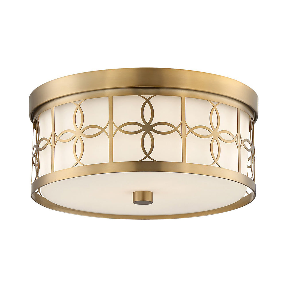 Anniversary Flush Mount Ceiling Light in Vibrant Gold.