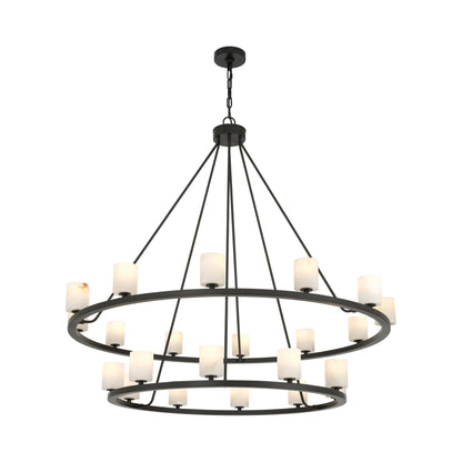 Aragon Chandelier in Matte Black (Stone/22-Light).