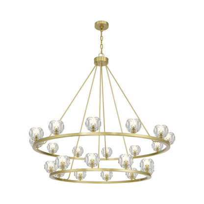 Aragon Chandelier in Soft Brass (Crystal/22-Light).