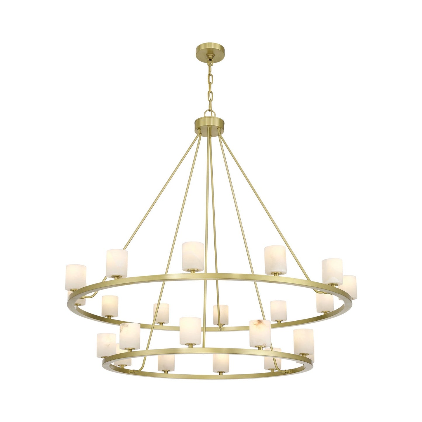 Aragon Chandelier in Soft Brass (Stone/22-Light).