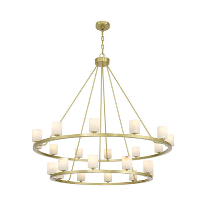 Aragon Chandelier in Soft Brass (Stone/22-Light).
