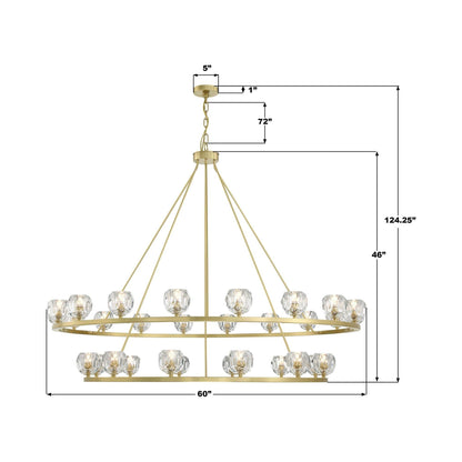 Aragon Chandelier - line drawing.