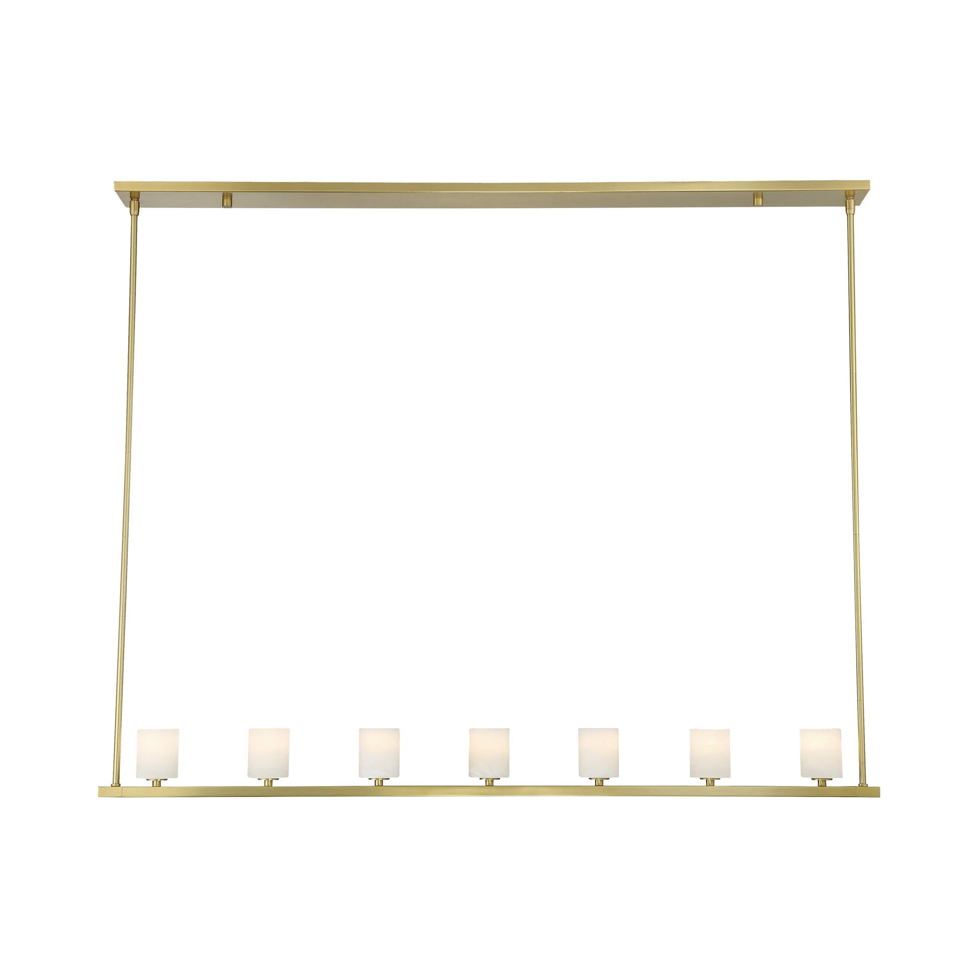 Aragon Linear Chandelier in Stone shade.