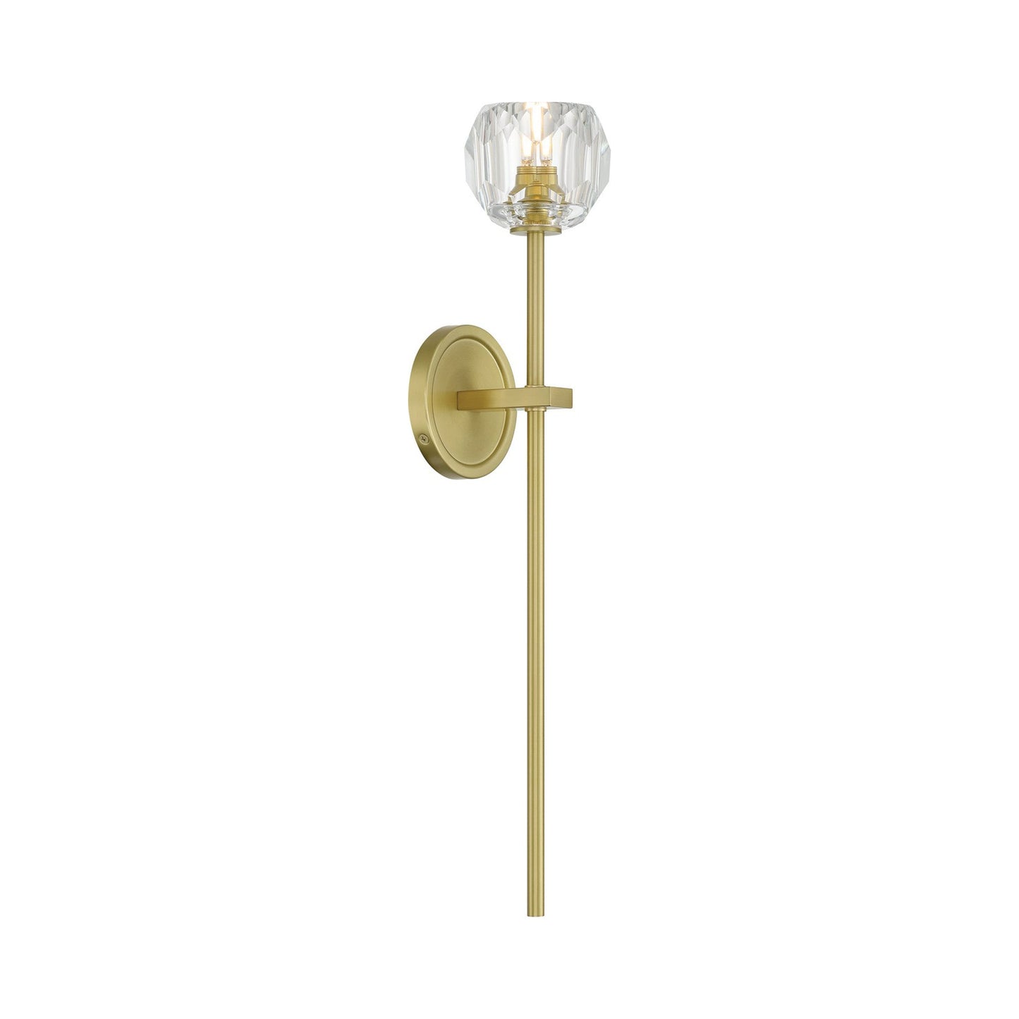 Aragon Wall Light in Soft Brass/Crystal.