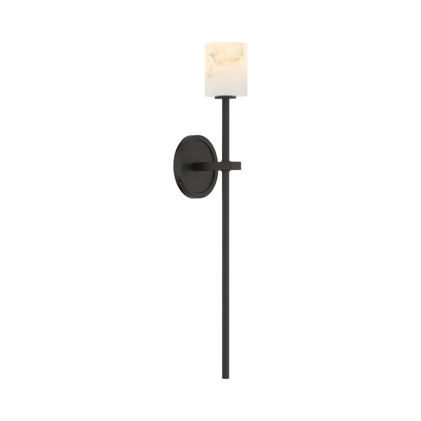 Aragon Wall Light in Matte Black/Stone.