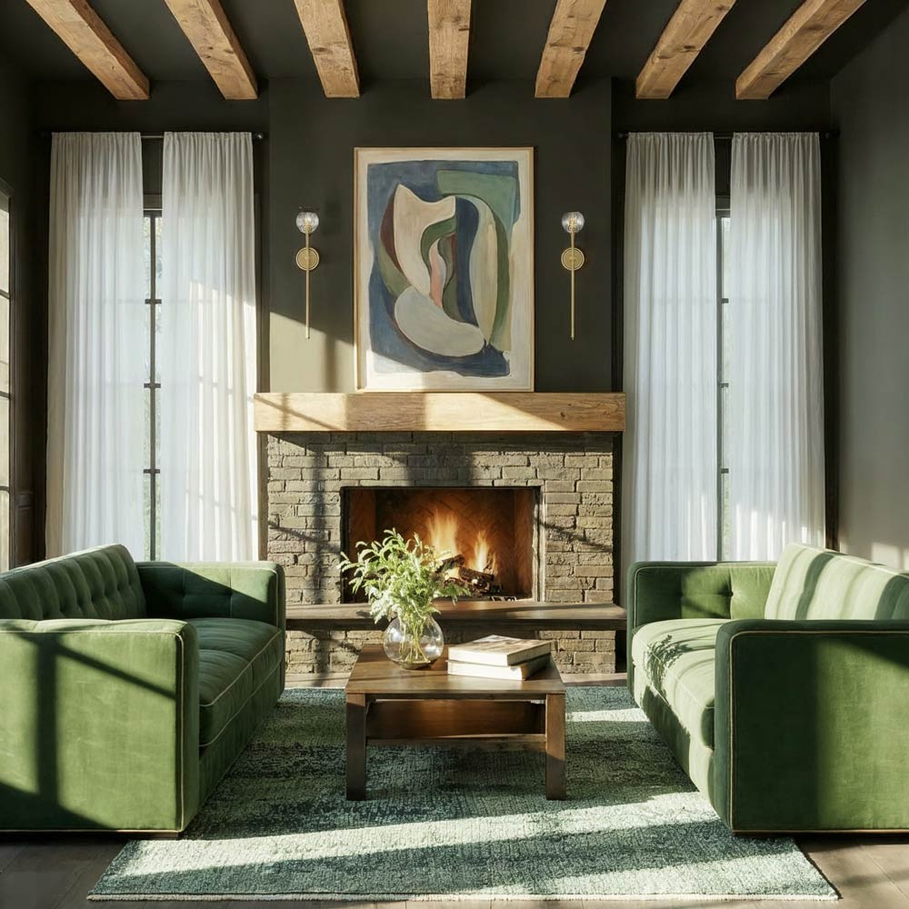 Aragon Wall Light in living room.