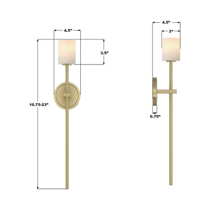 Aragon Wall Light - line drawing.