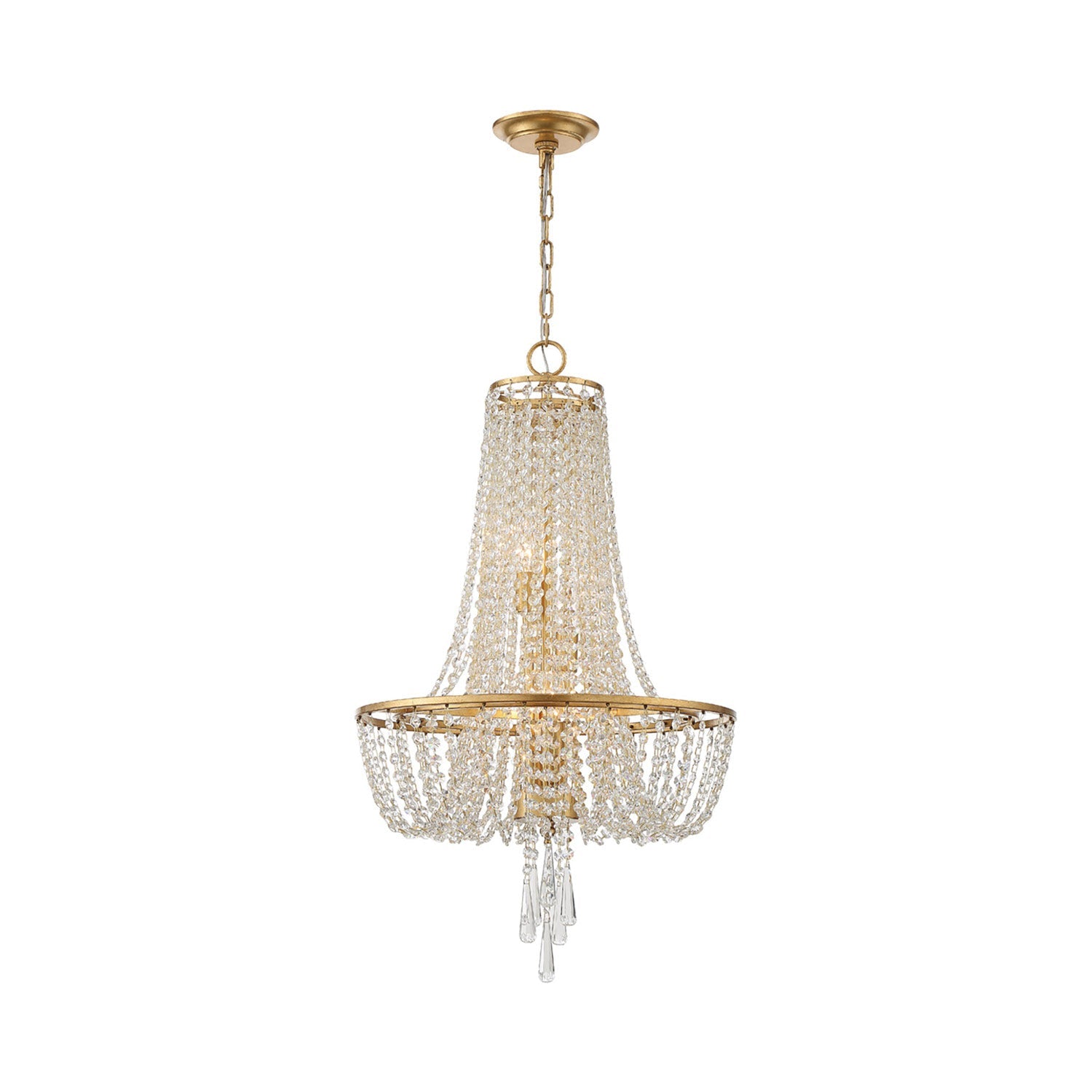 Arcadia Chandelier in Antique Gold (4-Light).