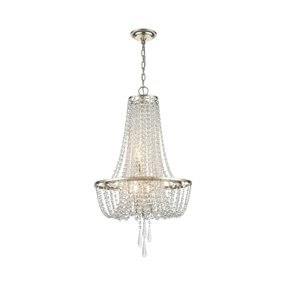 Arcadia Chandelier in Antique Silver (4-Light).