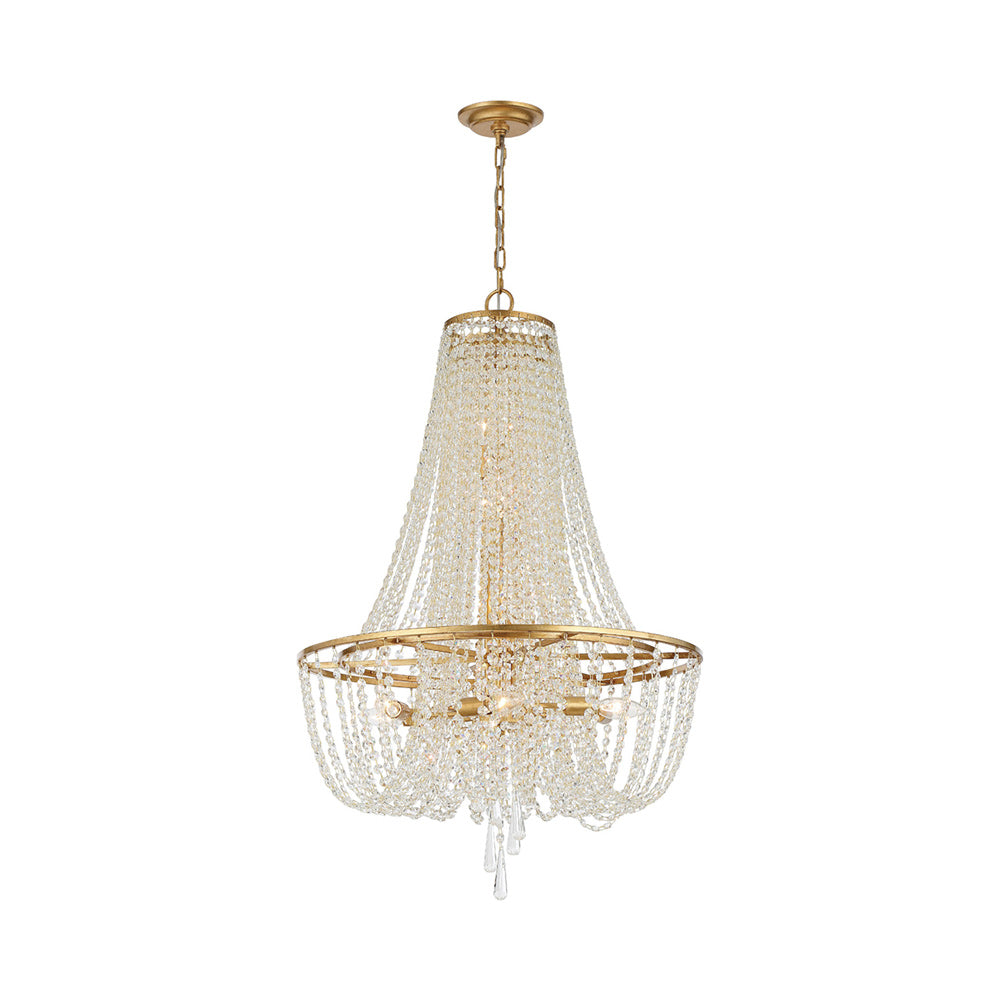 Arcadia Chandelier in Antique Gold (9-Light).