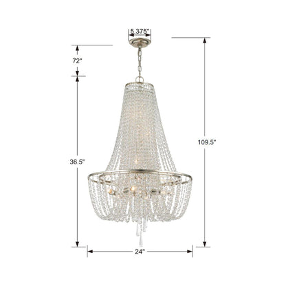 Arcadia Chandelier - line drawing.
