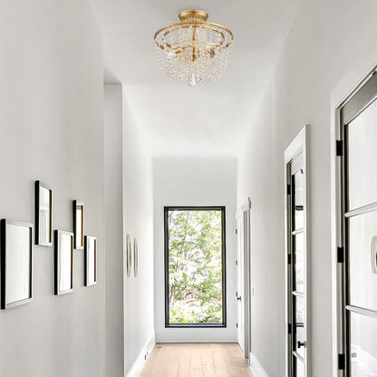 Arcadia Semi Flush Mount Ceiling Light in hallway.