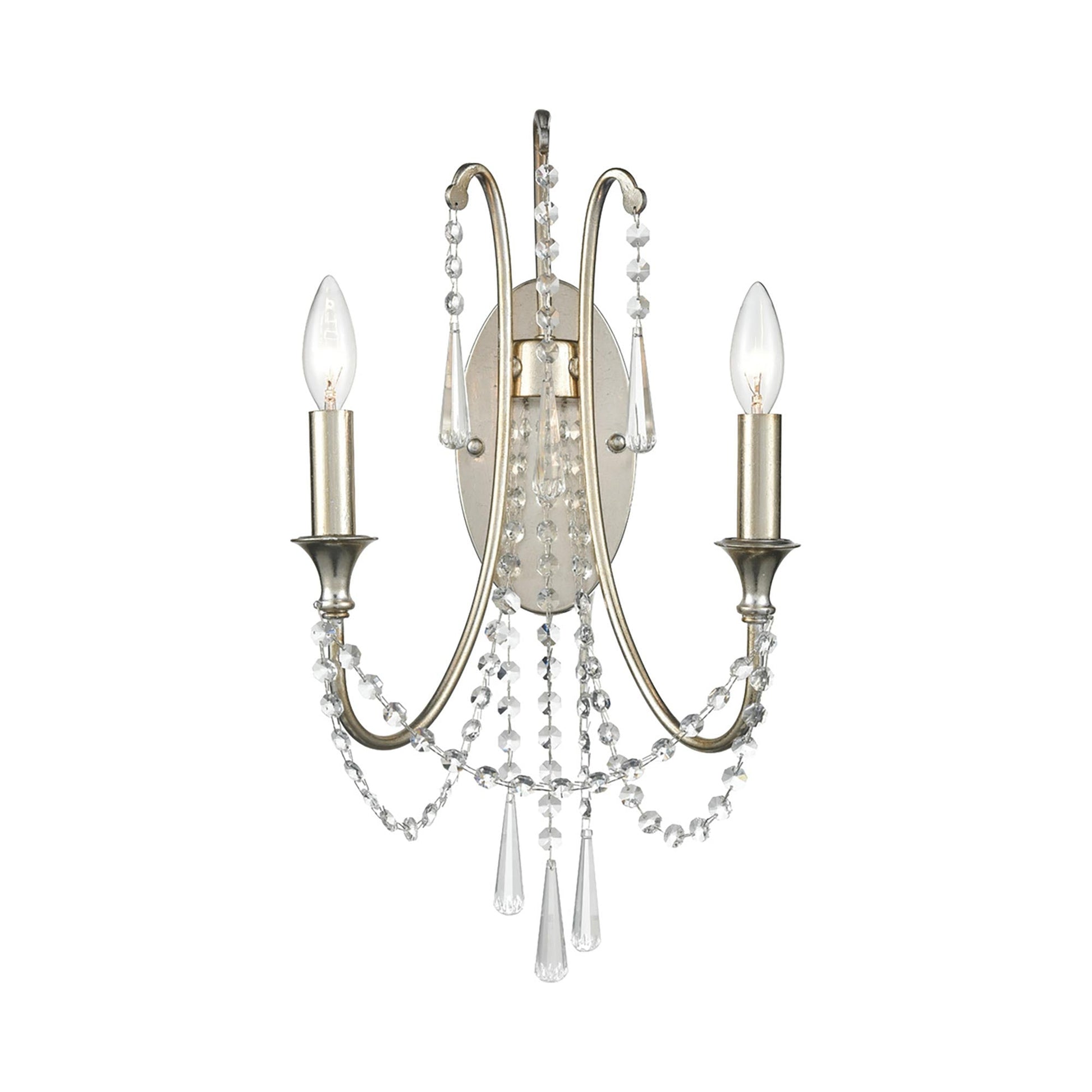 Arcadia Wall Light in Antique Silver.