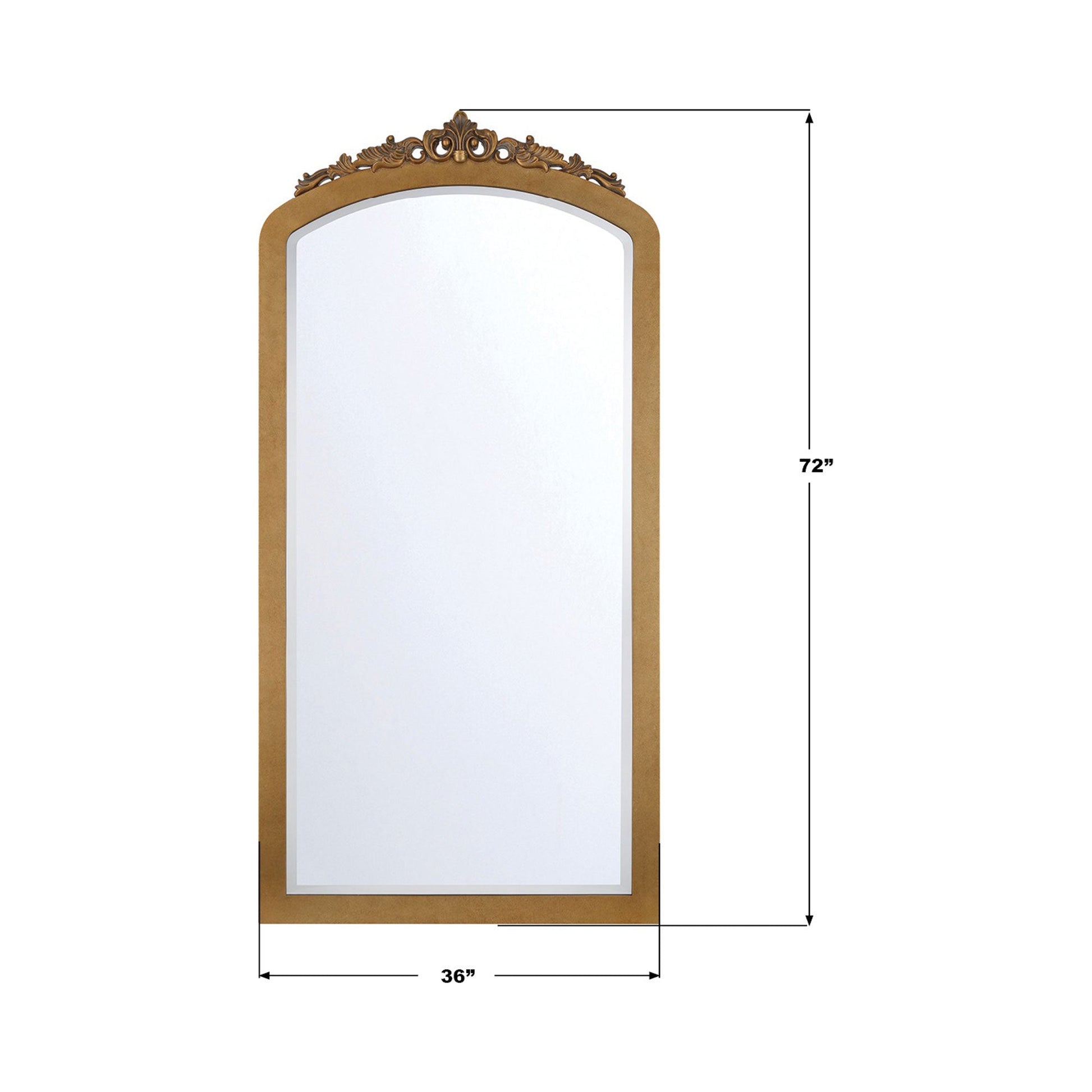 Arden Floor Mirror - line drawing.