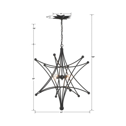 Astro Chandelier - line drawing.