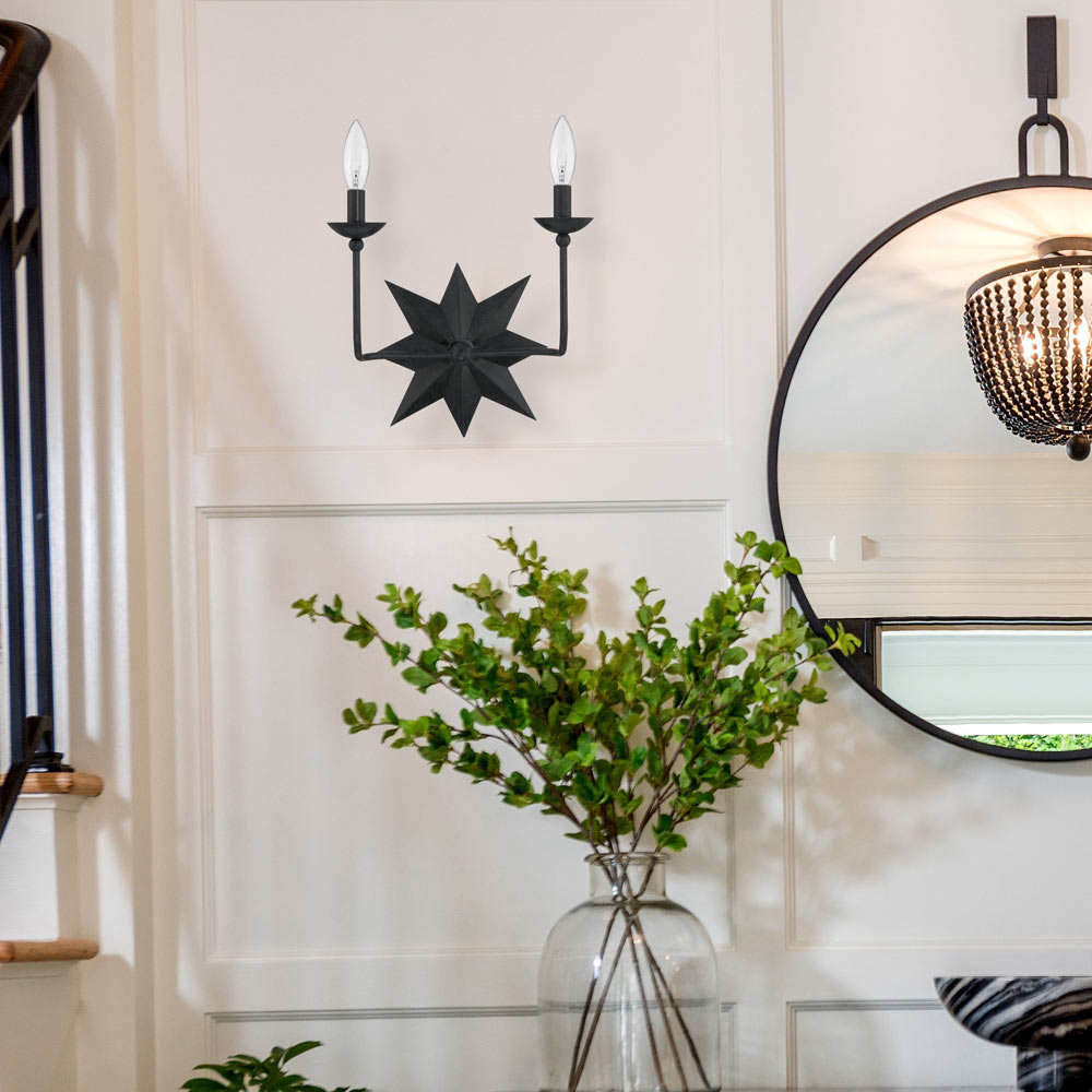 Astro Double Wall Light in bathroom.