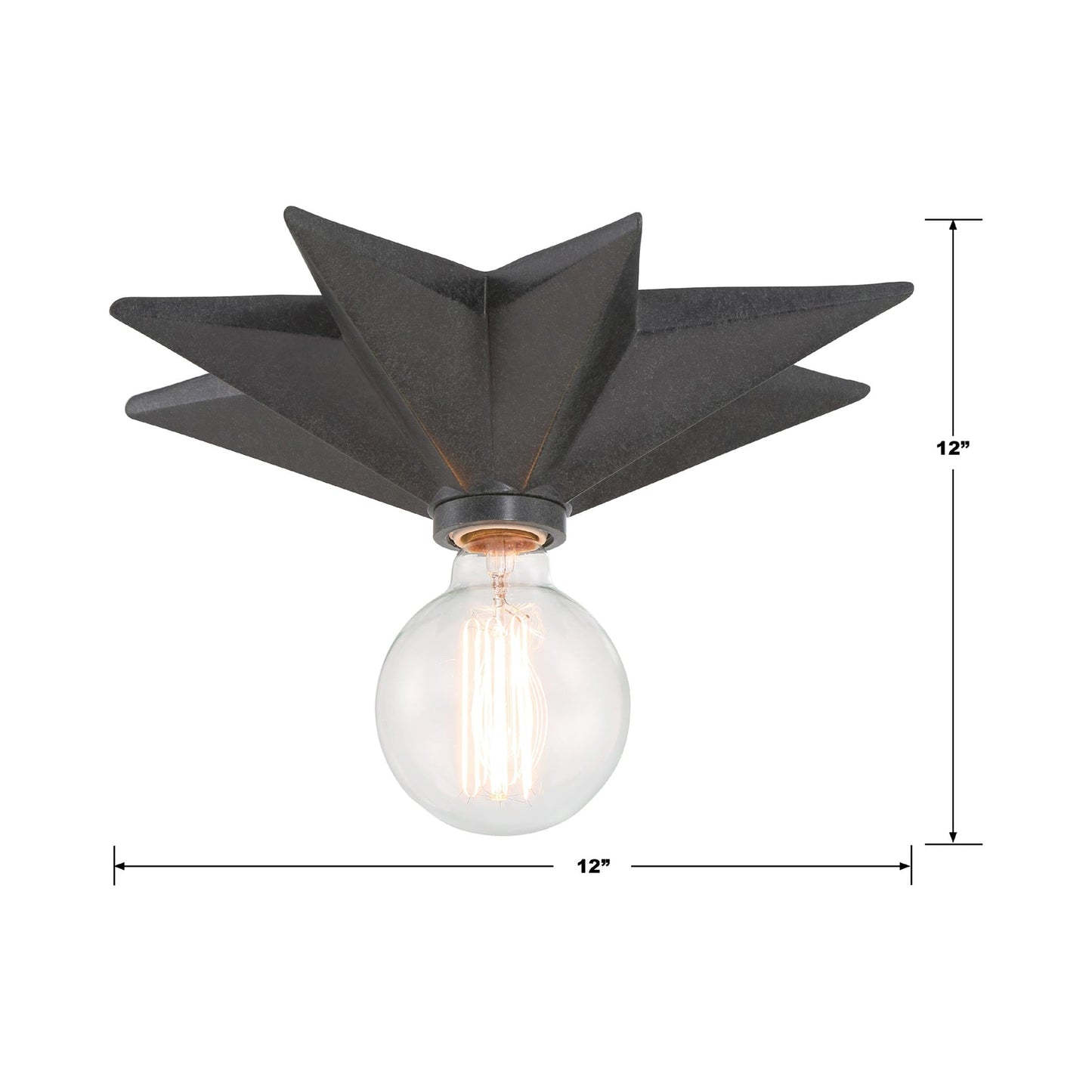 Astro Flush Mount Ceiling Light - line drawing.