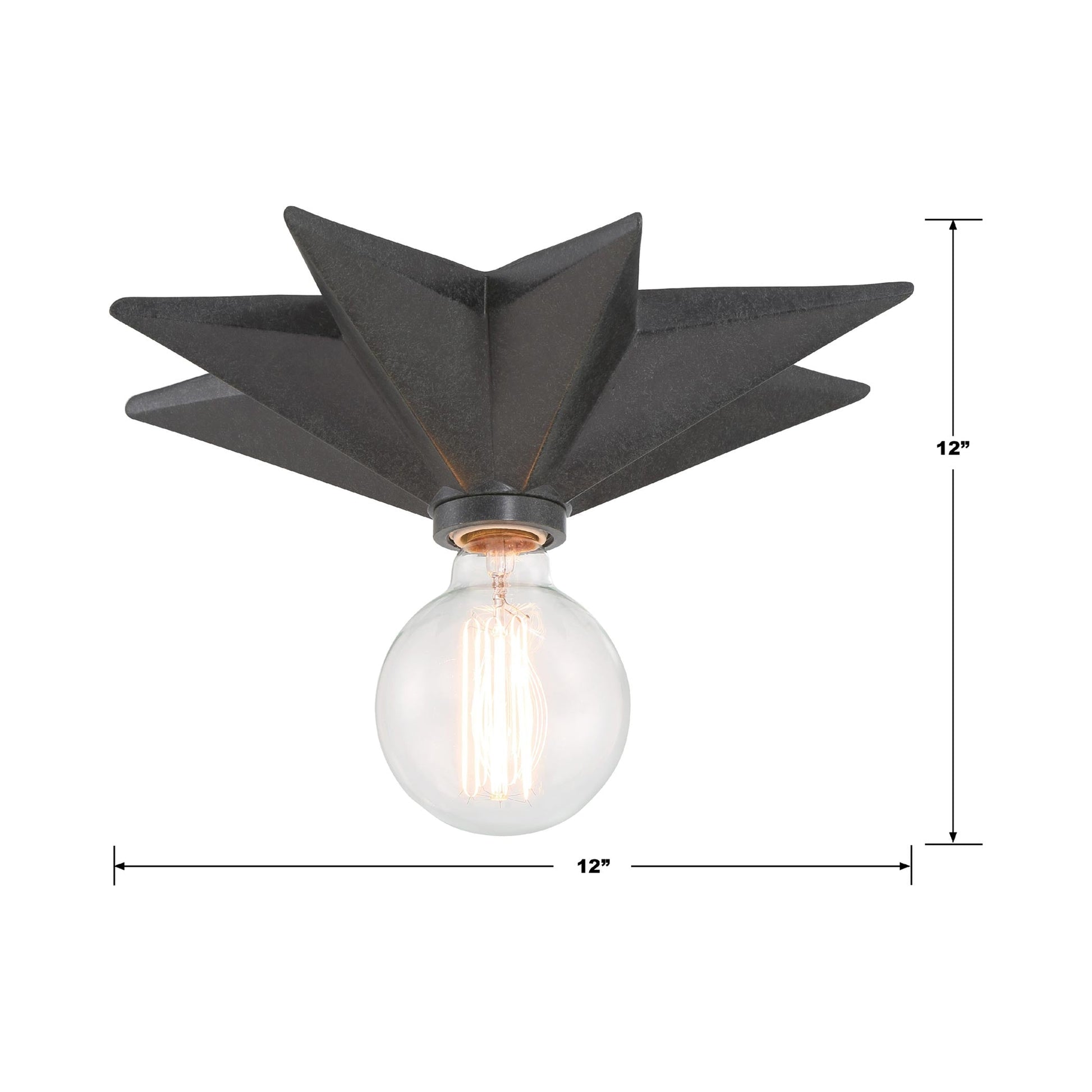 Astro Flush Mount Ceiling Light - line drawing.