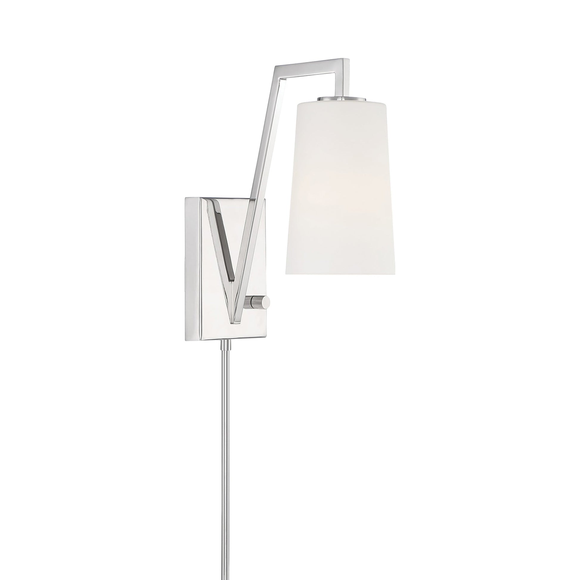 Avon Wall Light in Polished Nickel.