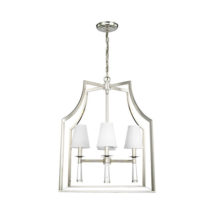 Baxter Chandelier in Polished Nickel (4-Light).