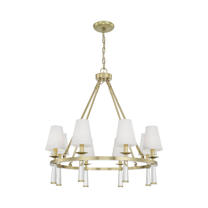 Baxter Chandelier in Aged Brass (8-Light).