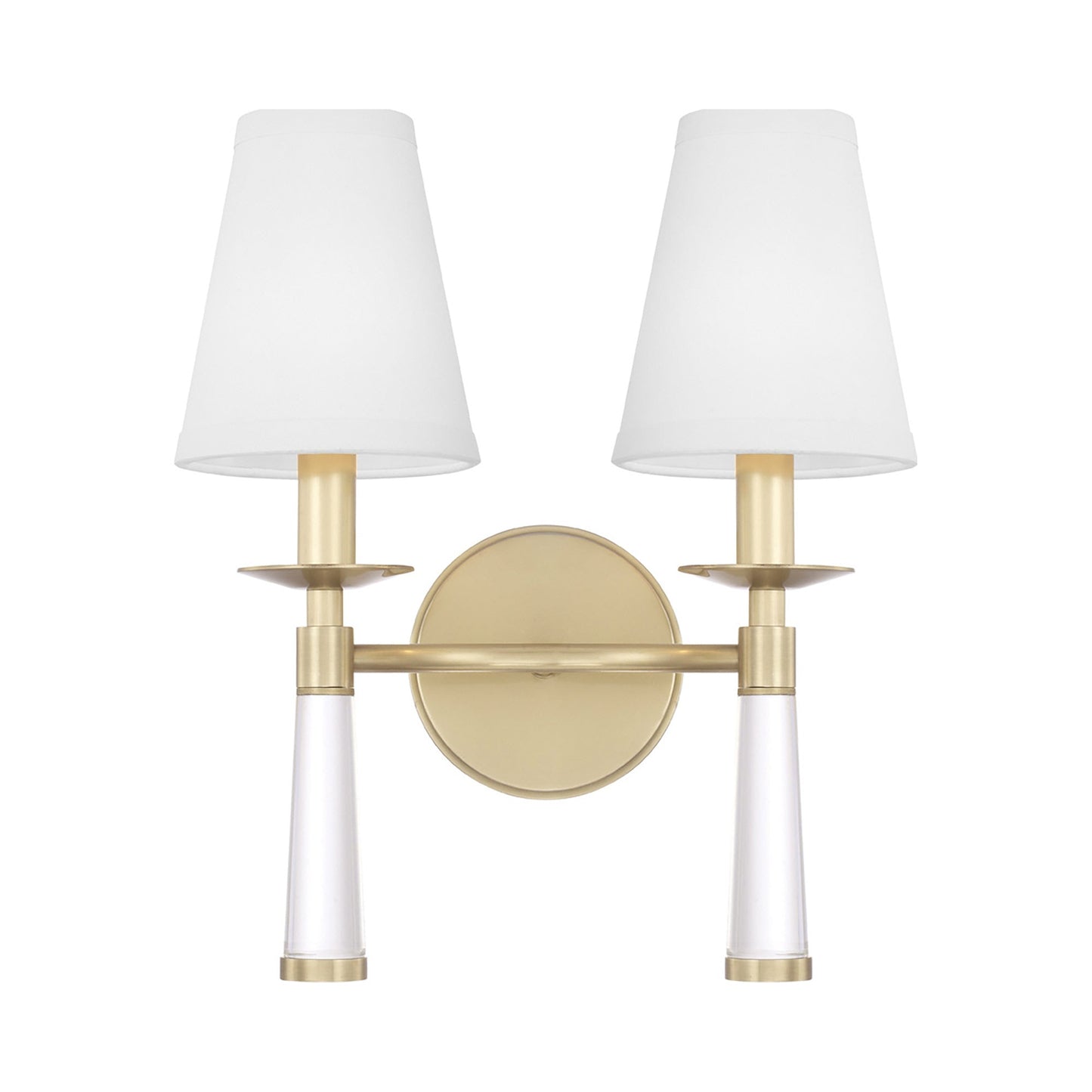 Baxter Wall Light in Aged Brass (2-Light).