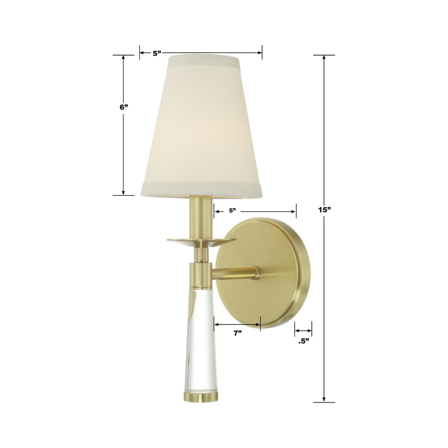 Baxter Wall Light - line drawing.