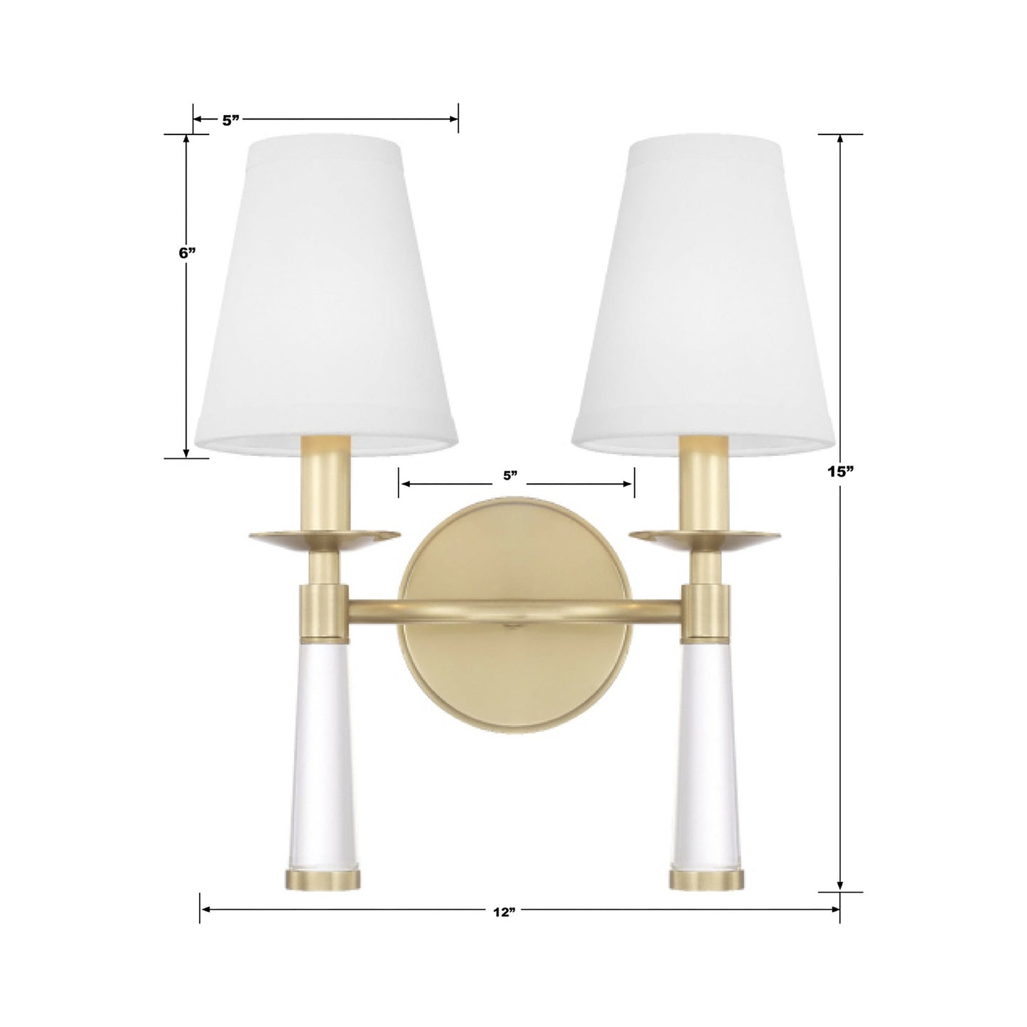 Baxter Wall Light - line drawing.