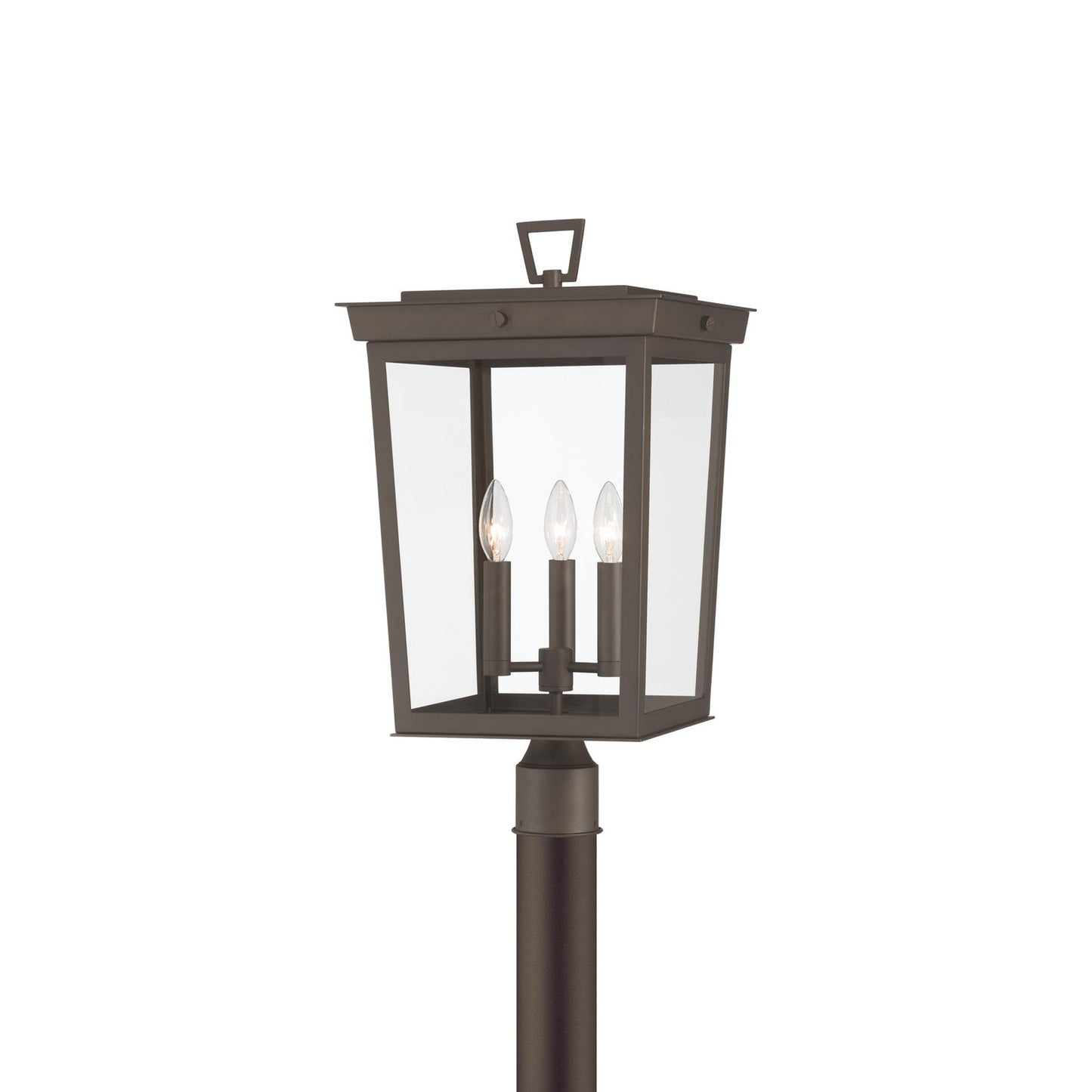 Belmont Outdoor Post Light in Twilight Bronze.