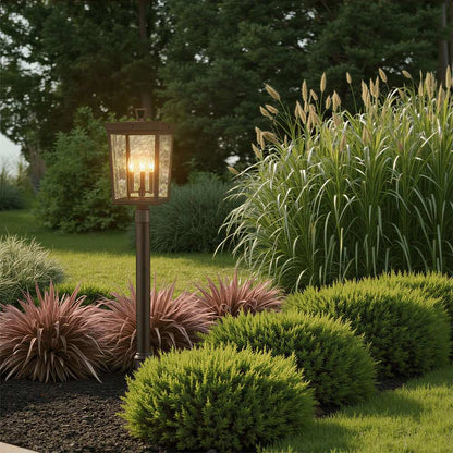 Belmont Outdoor Post Light in Outside Area.
