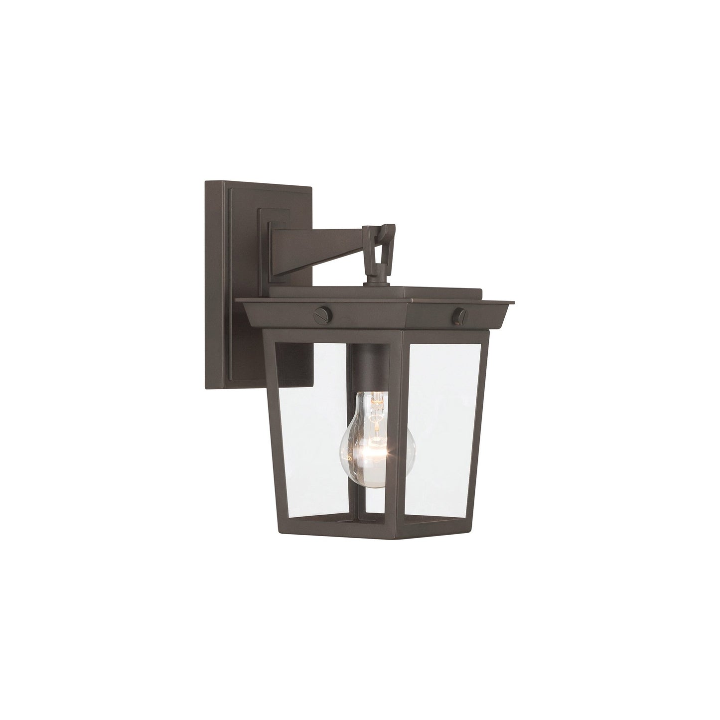 Belmont Outdoor Wall Light in Twilight Bronze (11.25-Inch).